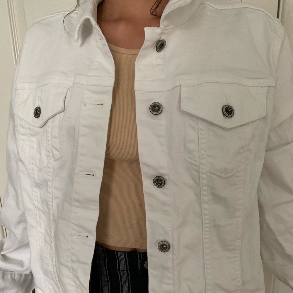 White denim jacket